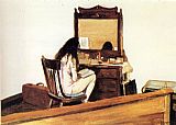Edward Hopper Canvas Paintings - Interior Model Reading